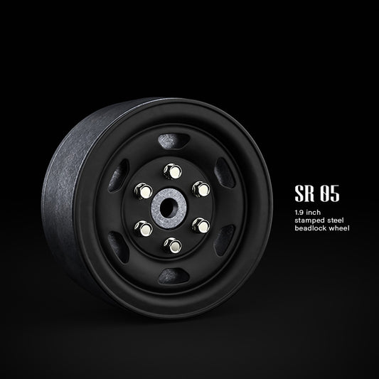 1.9" SR05 Beadlock Wheels (Matt Black) (2)