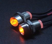 LED Light (Orange) 5-8V, 5mm, Receiver Plug (2)