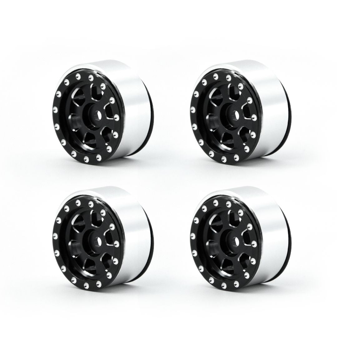 Hobby Details 1.0" Aluminum Beadlock Wheels,(Black x4)