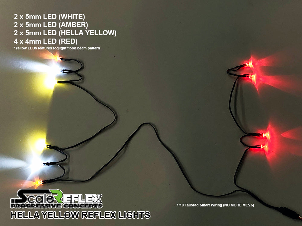 10 LED Light System with Hella Yellow Fog Lights