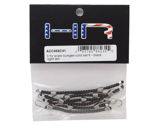 1/10 Scale Bungee Cord Set (Black/Tan) (6)