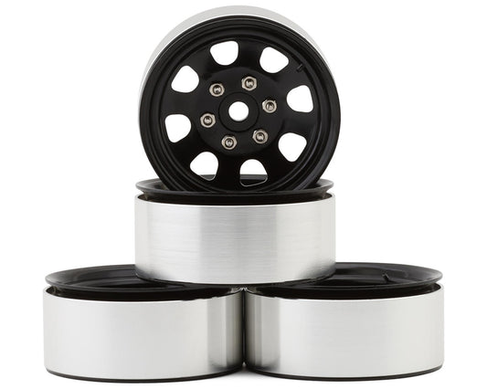 1.9" Steel Beadlock 6-Lug Wagon Wheels (Black) (4) w/12mm Hex