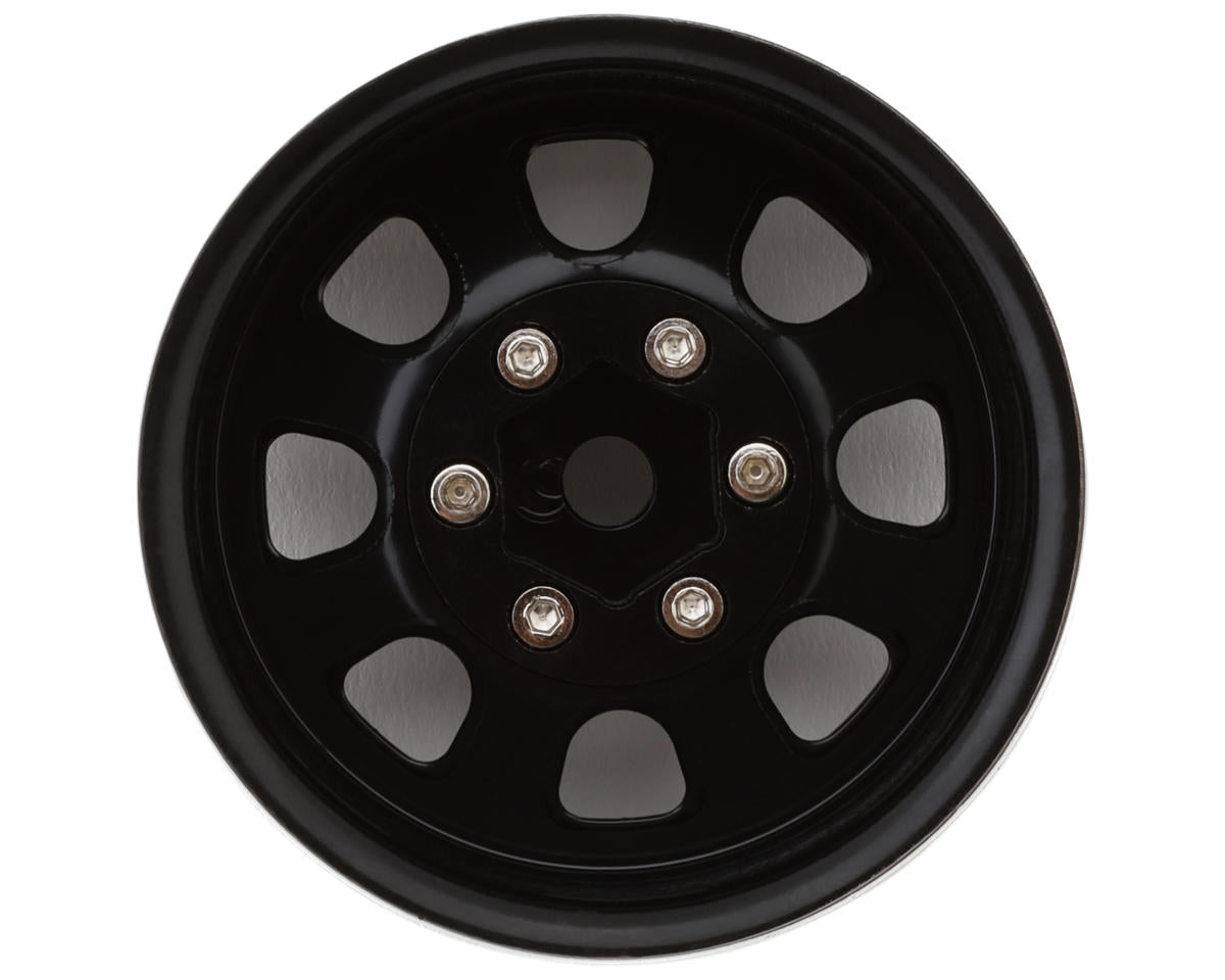 1.9" Steel Beadlock 6-Lug Wagon Wheels (Black) (4) w/12mm Hex