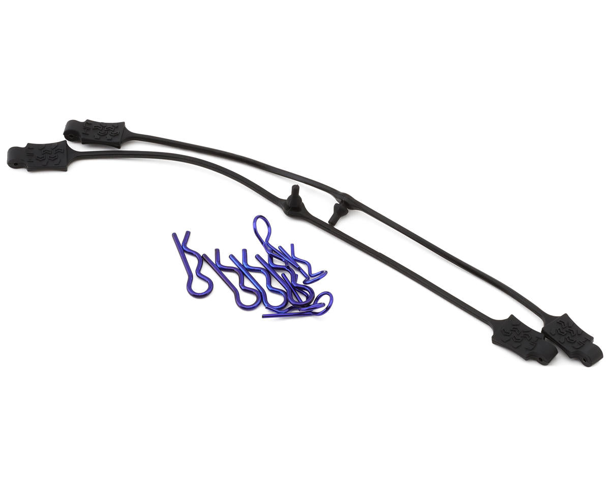 1/8 & 1/10 Body Clip Retainer Set (Blue) (x2) w/Body Clips