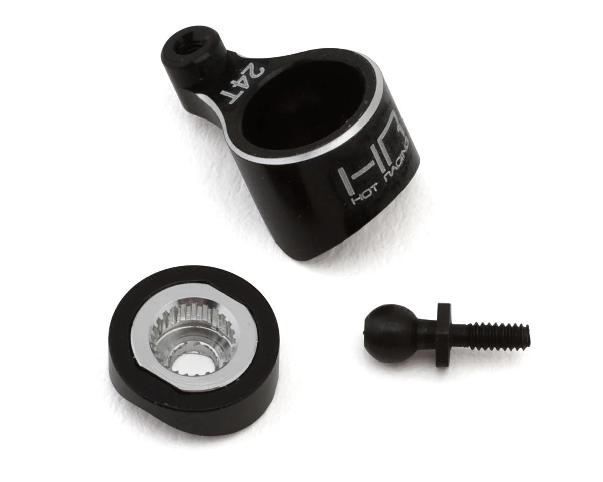 Losi® Micro-B Aluminum Servo Saver Set (Black) (24T)