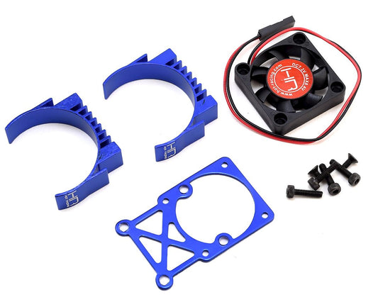 Clip-On Two-Piece Motor Heat Sink w/Fan (Blue)