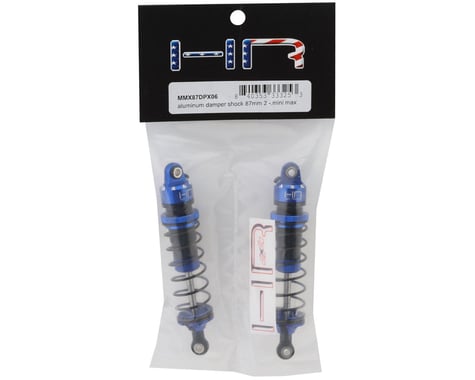 87mm Pre-Assembled Aluminum Threaded Shocks for Traxxas® Mini Maxx® (Blue) (2)