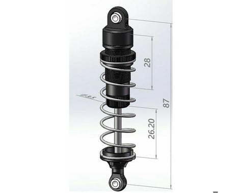 87mm Pre-Assembled Aluminum Threaded Shocks for Traxxas® Mini Maxx® (Blue) (2)