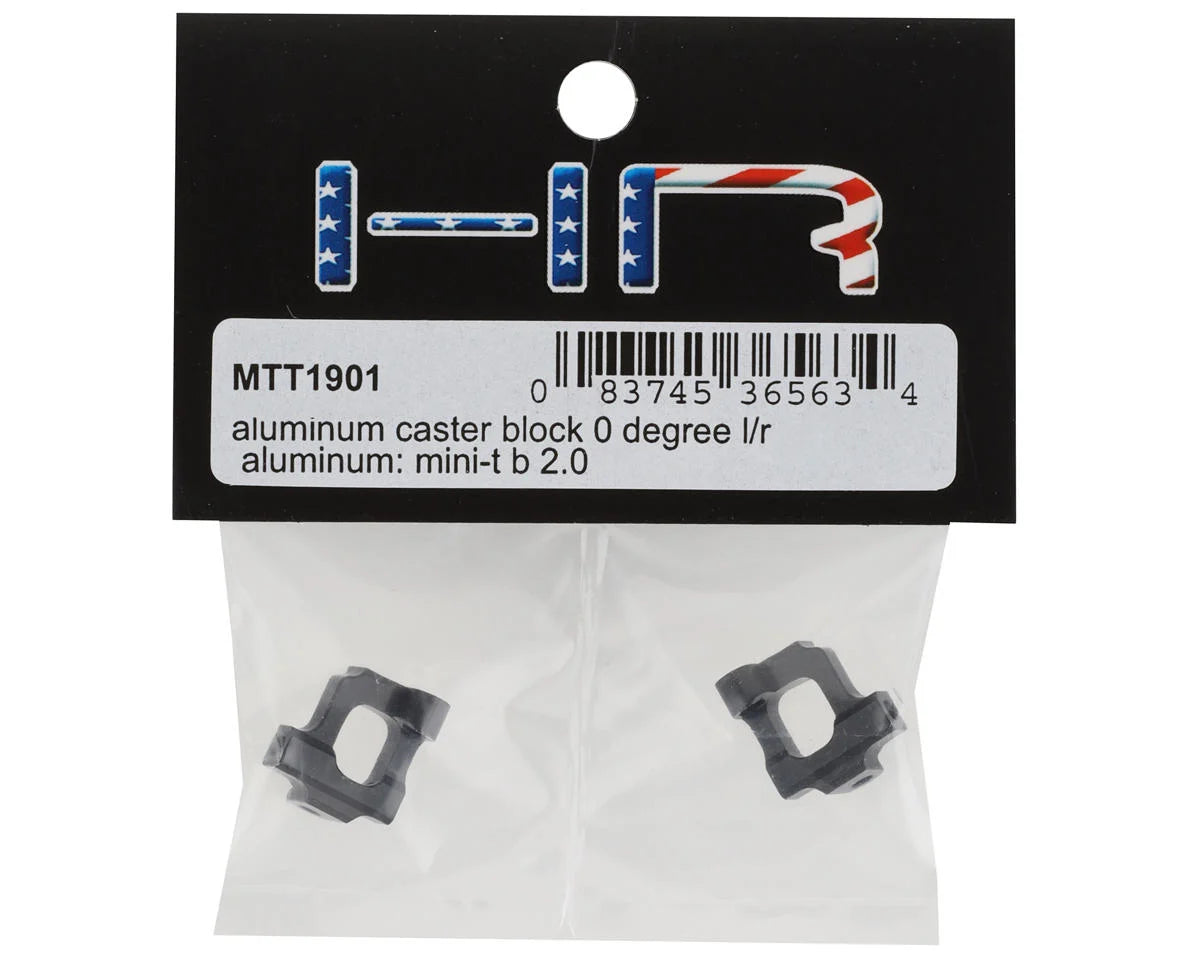 Losi Mini-T 2.0 Aluminum 0° Caster Blocks (Black)