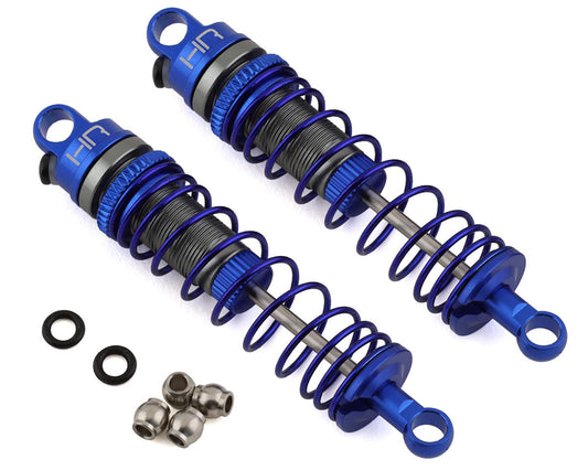 Mini-T 2.0 Aluminum Rear Threaded Shock Set (Blue) (x2)