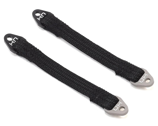 85mm Suspension Travel Limit Straps (x2) (Black/Silver)