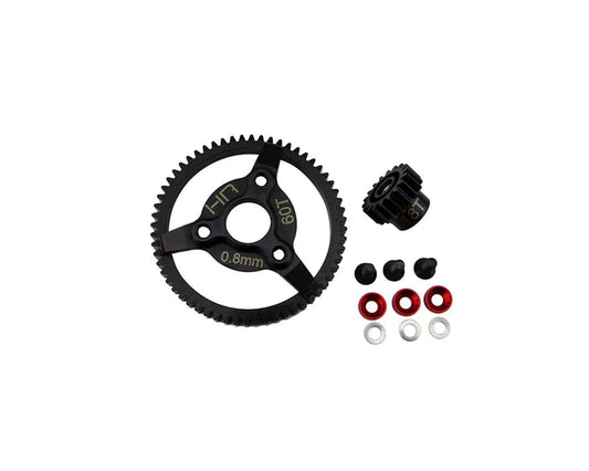 32P Steel Pinion & Spur Gear Set (Red) (18T/60T)