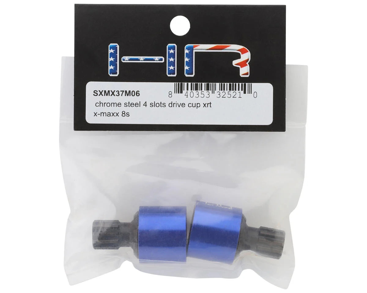 Chrome Steel 4-Slot Drive Cups for Traxxas X truck (x2)