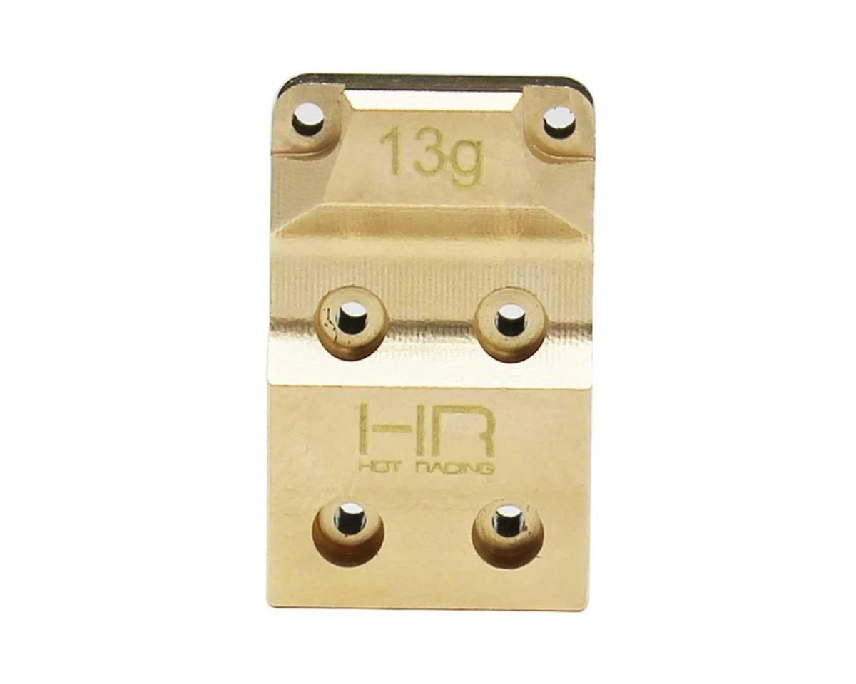 SCX24 Brass Differential Cover w/ Stainless Axle Skid Plate - 13g