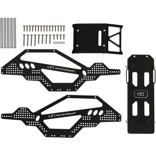 Aluminum Rock Racer Conversion Chassis, Black, for SCX24