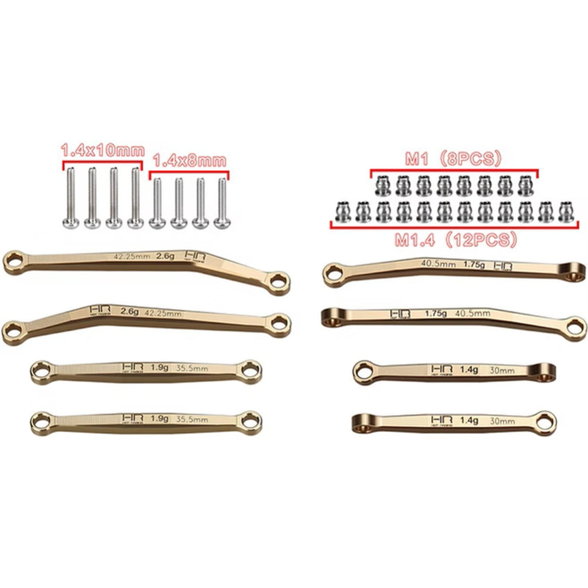 No Flex Upgrade Brass Link Set, SCX30