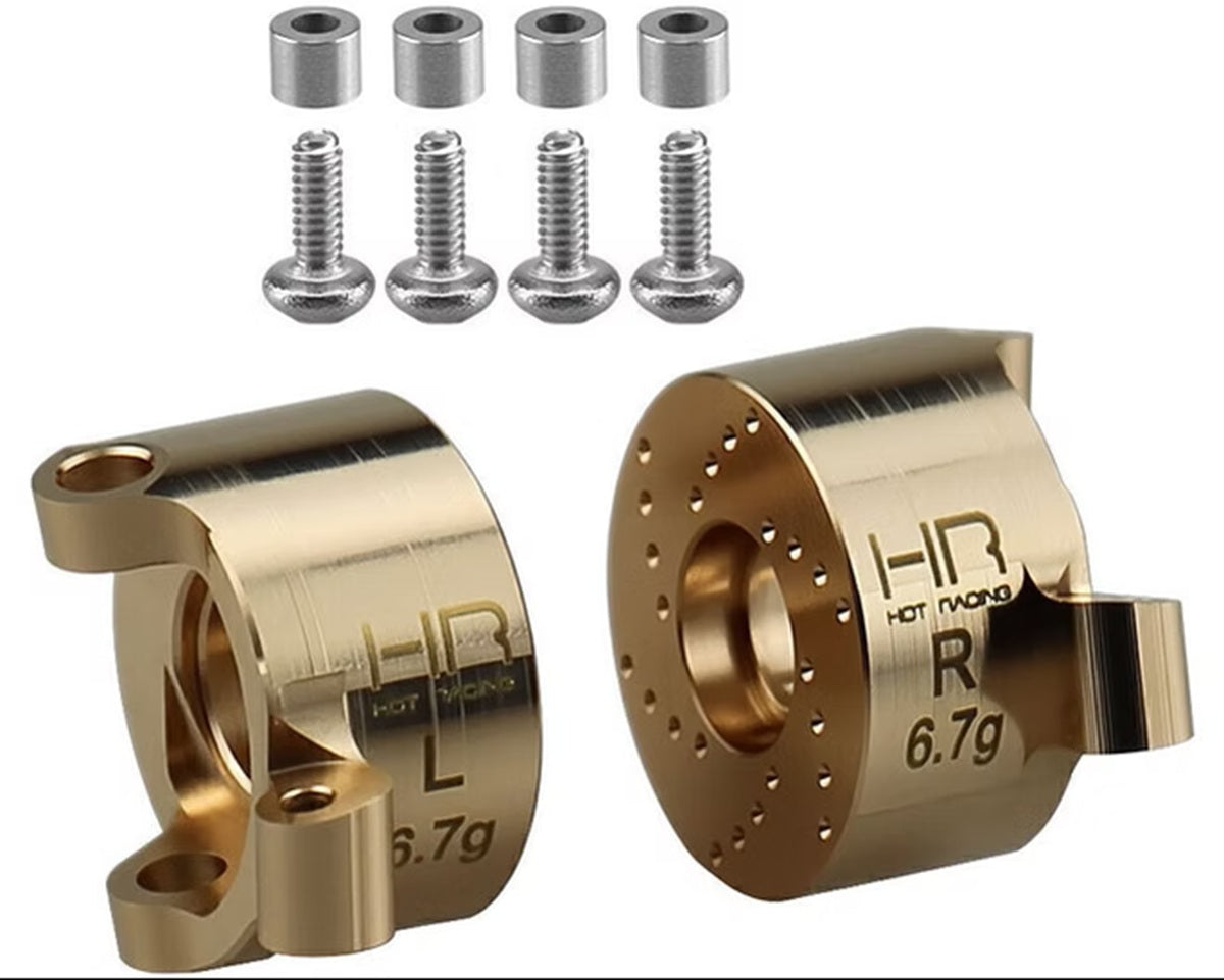 Brass Front Steering Block (x2) - SCX30