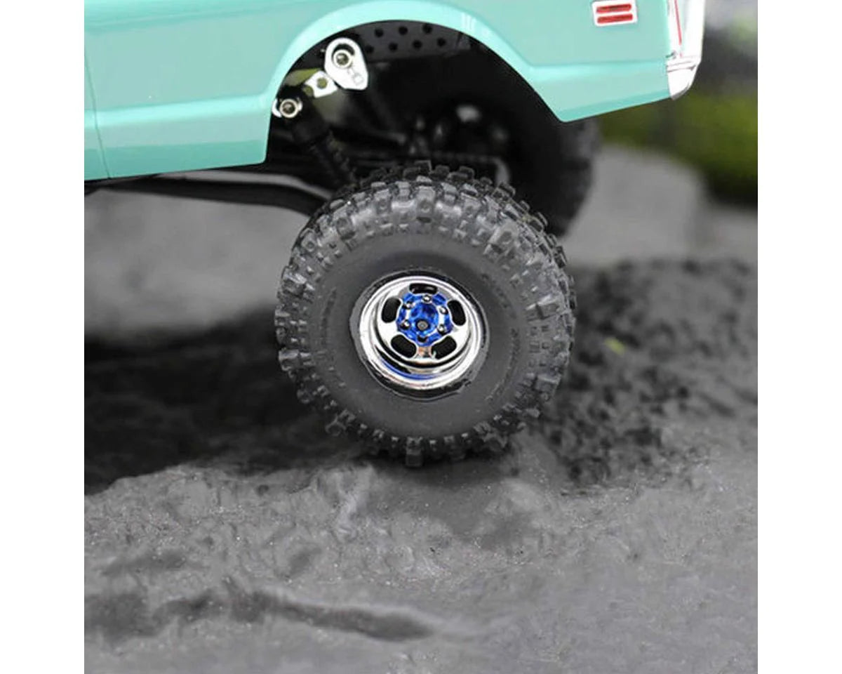 Axial SCX30 Aluminum 2mm Flange Wheel Nuts (Blue) (8)