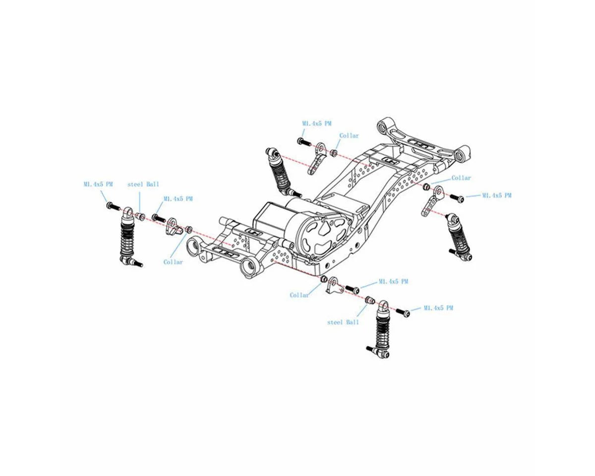 Axial SCX30 Aluminum Suspension Flex Blades Set