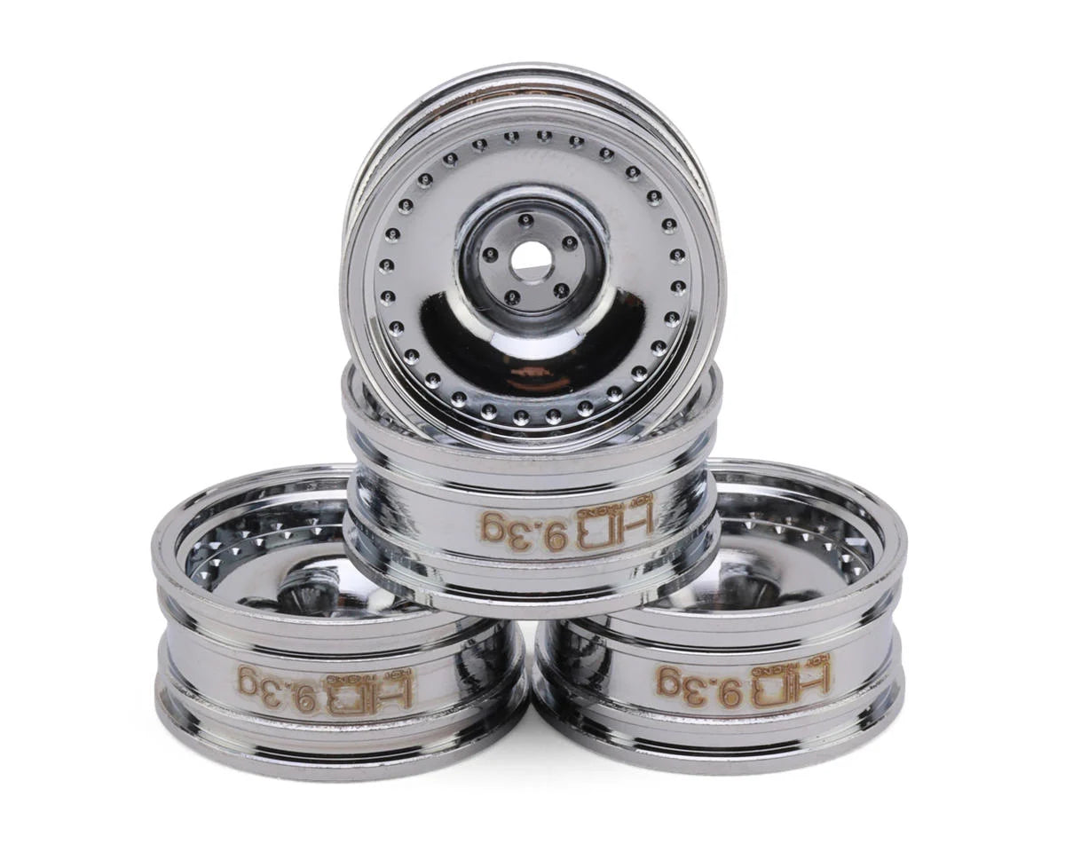 Axial SCX30 0.7" Brass Crawler Wheels (Chrome) (4) (9.3g ea)
