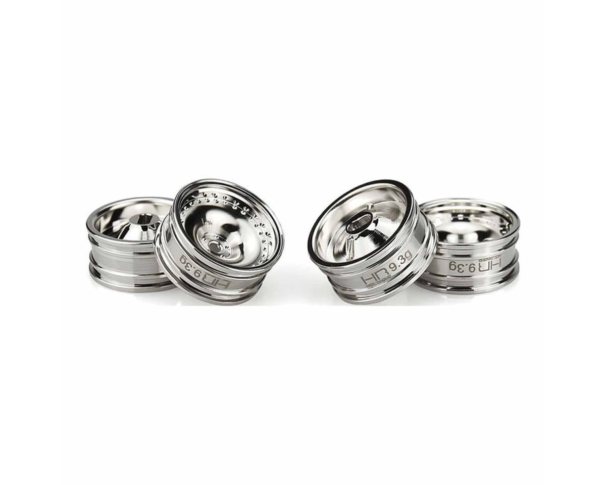 Axial SCX30 0.7" Brass Crawler Wheels (Chrome) (4) (9.3g ea)