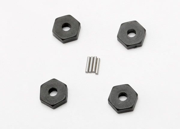 Wheel hubs / hex (x4)/ axle pins (1.5x8mm) (x4)