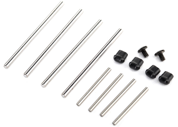 Complete front and rear suspension pin set with hardware