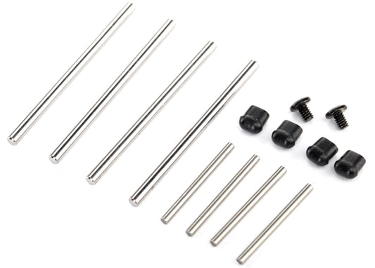 Complete front and rear suspension pin set with hardware