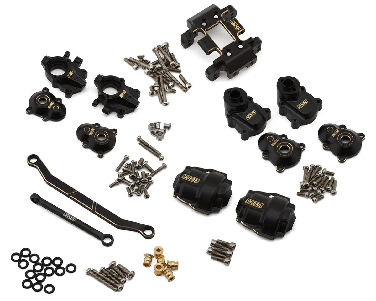 Redcat Ascent-18 5-in-1 Essential Brass Upgrade Parts Combo (Black) (With Rear Portal Covers)