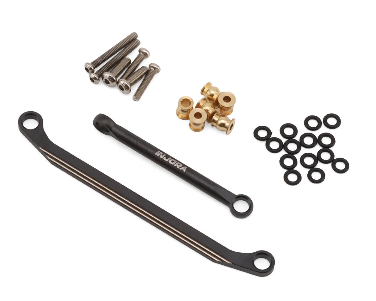 Ascent-18 Brass Steering Links Set (Black) (11.1g)