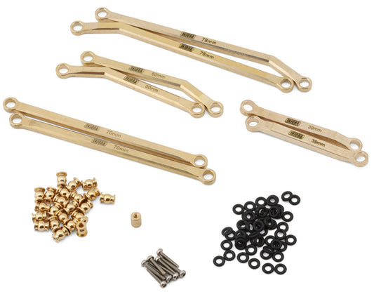 Axial SCX24 Brass High Clearance Suspension Links Set (43g) (Gold) (Gladiator/Power Wagon) (155mm Wheelbase)