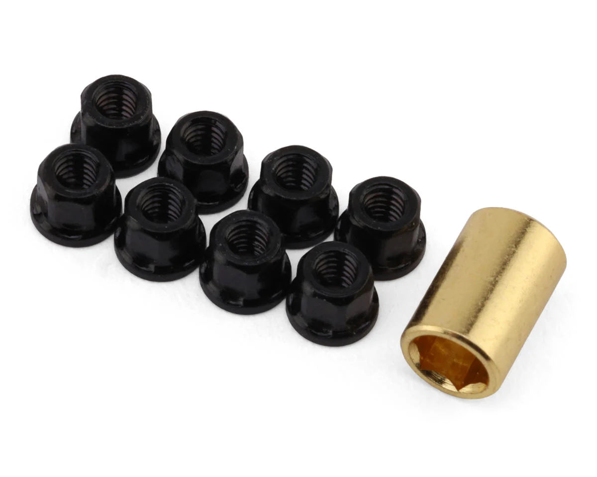 Axial SCX30 2mm Stainless Steel Wheel Nuts (Black) (8)