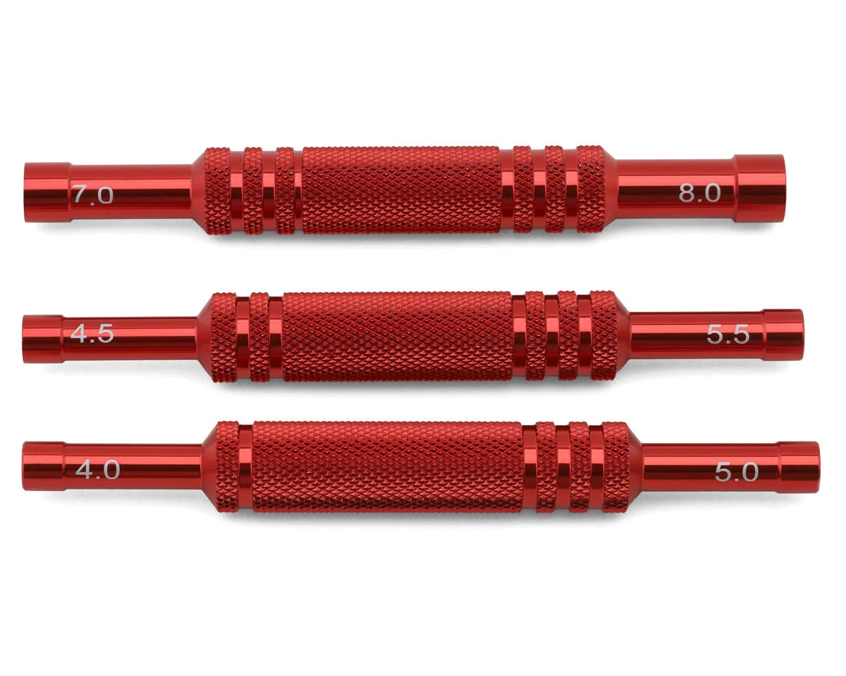 Aluminum Thin-Walled Wheel Nut Wrenches Set (Red)