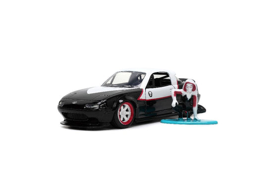 1/32 "Hollywood Rides" Marvel 1990 Mazda Miata With Ghost Spider