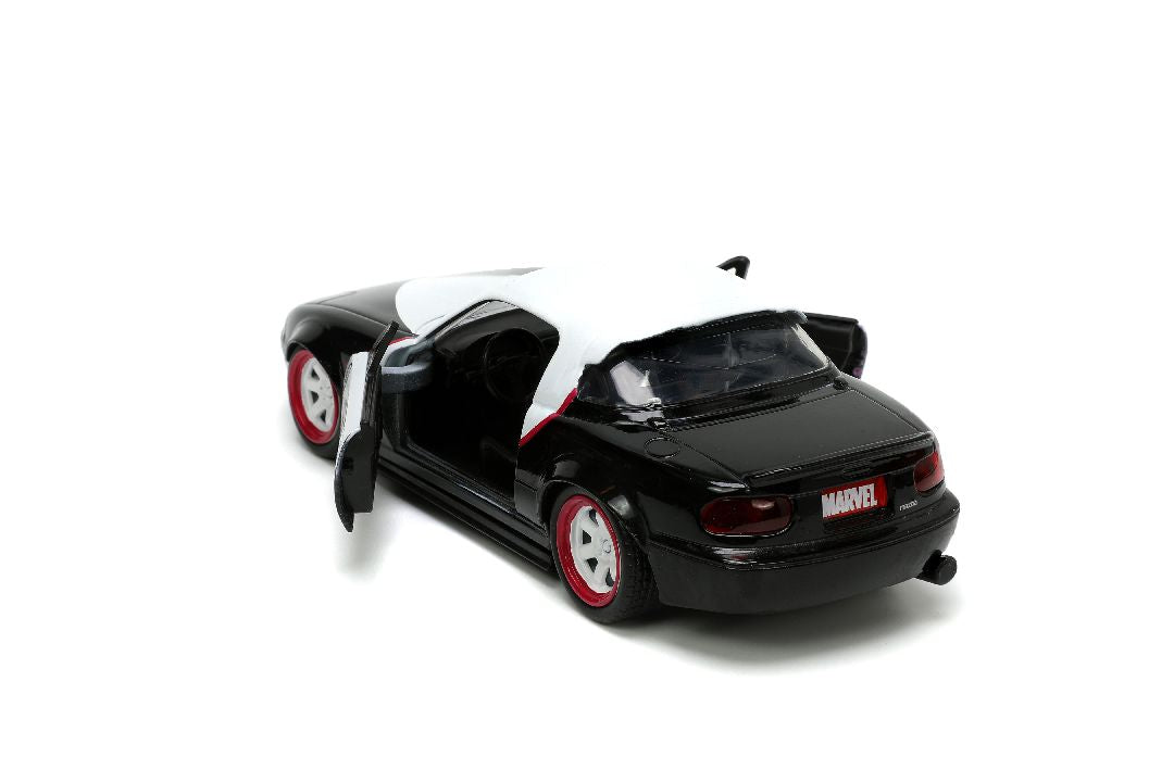1/32 "Hollywood Rides" Marvel 1990 Mazda Miata With Ghost Spider