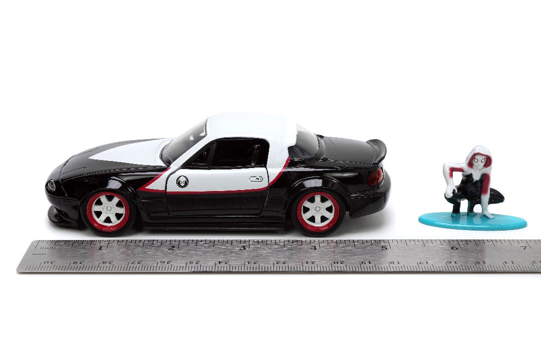 1/32 "Hollywood Rides" Marvel 1990 Mazda Miata With Ghost Spider