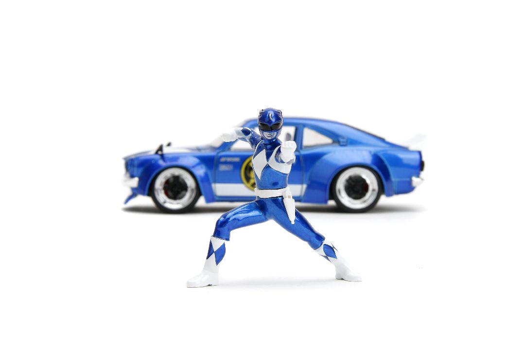 1/24 "Hollywood Rides" 1974 Mazda RX-3 with Blue Ranger