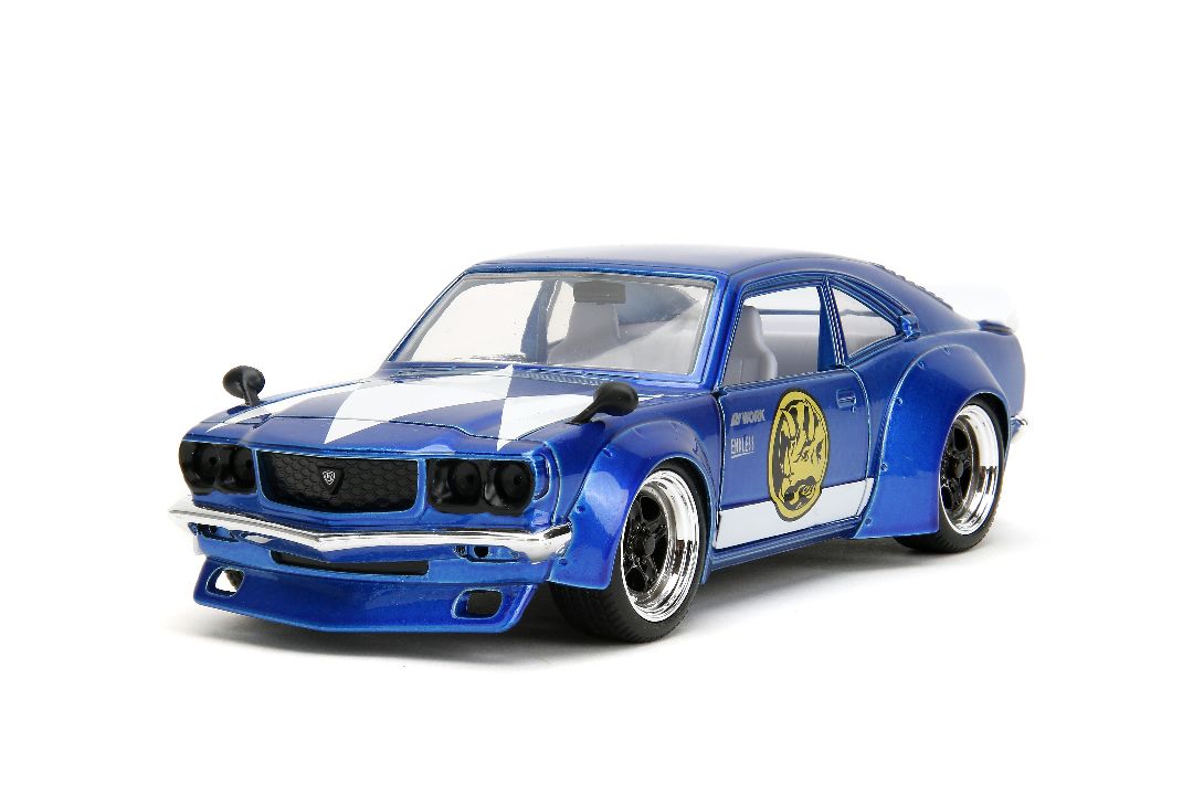 1/24 "Hollywood Rides" 1974 Mazda RX-3 with Blue Ranger