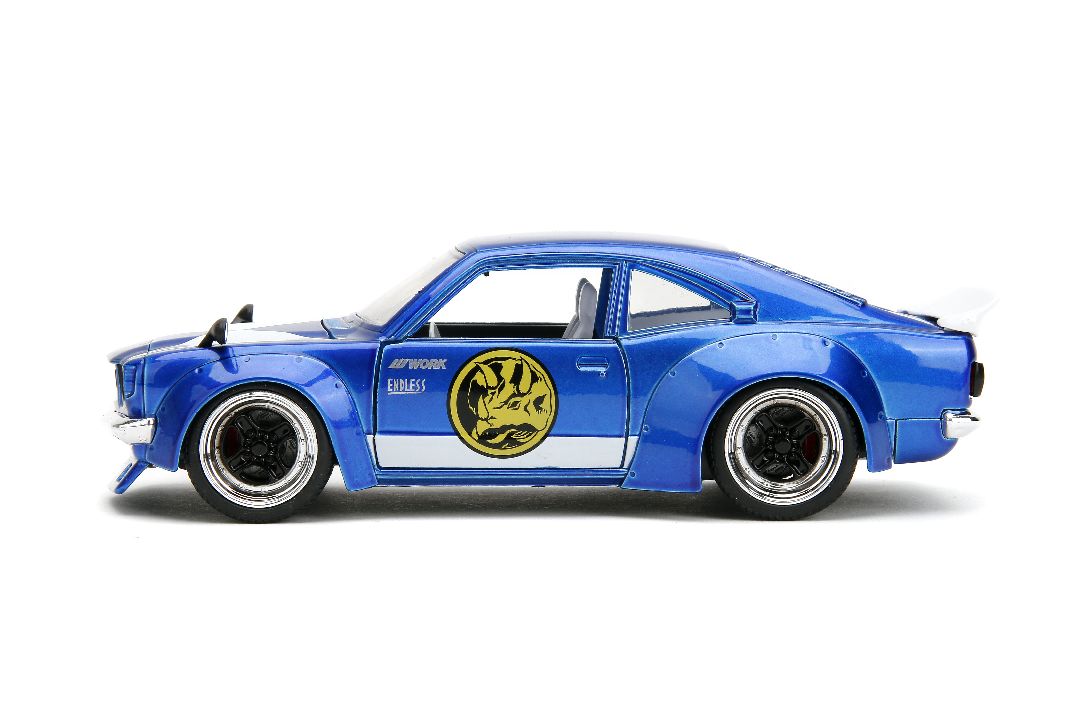 1/24 "Hollywood Rides" 1974 Mazda RX-3 with Blue Ranger