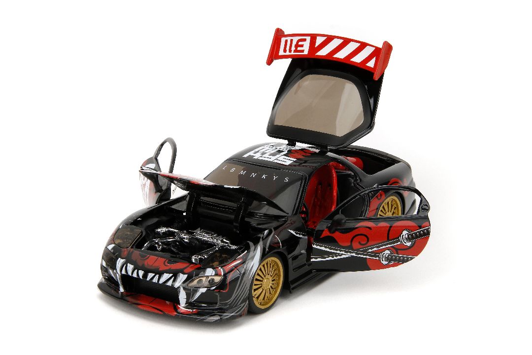 Jada 1/24 "Hollywood Rides" - Lab Monkeys - 1993 RX-7 w/ Saru