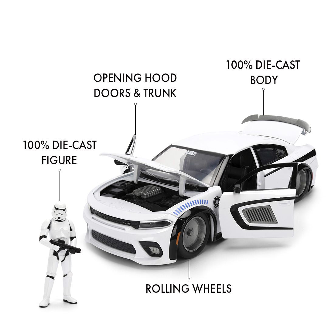 1/24 "Hollywood Rides" - Star Wars - 2015 Dodge Challenger Hellcat w/STORMTROOPER