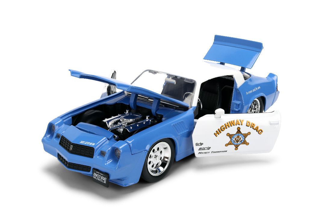 1/24 "BIGTIME Muscle" 1979 Chevy Camaro Highway Drag - Glossy Blue White