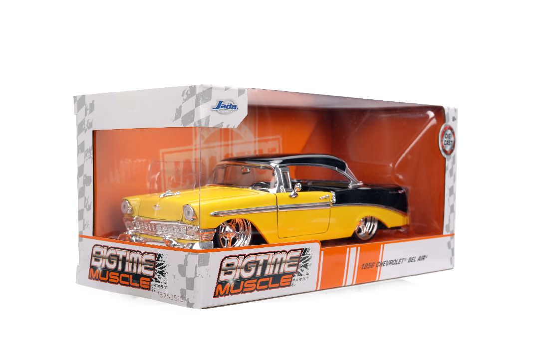 1/24 "BIGTIME Muscle" 1956 Chevy Bel Air - Yellow-Black