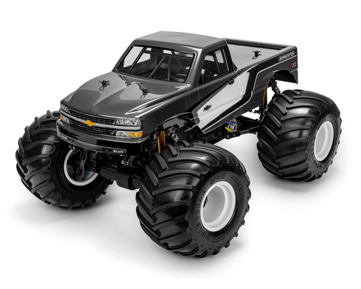 2001 Chevy Silverado 1500 Single Cab 1/10 Monster Truck Body (Clear) (13.0")