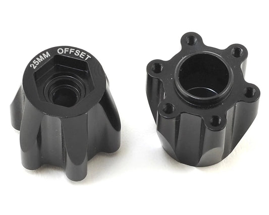 Tribute 12mm Aluminum Hex Adaptor (Black) (2) (25mm Offset)