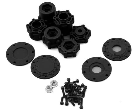 Tribute 73's Monster Truck wheel w/Adaptors (Black) (2) (3.2x3.6")