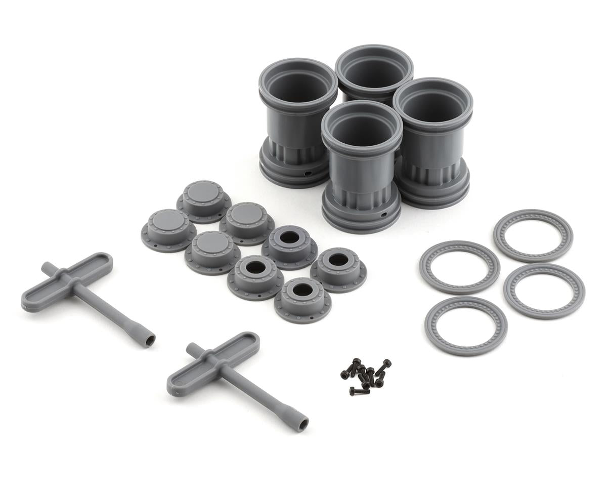 Tribute 1/24th Mini Monster Truck Wheels (Grey) (4)