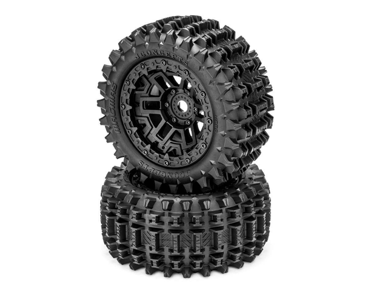 Magma Pre-Mounted Monster Truck Tires (Black) (2) w/17mm Hex