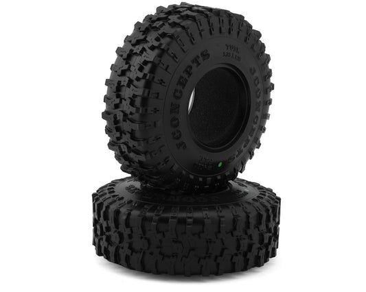 Tusk 2.2" All Terrain Rock Crawler Tires (2) (Green Compound)