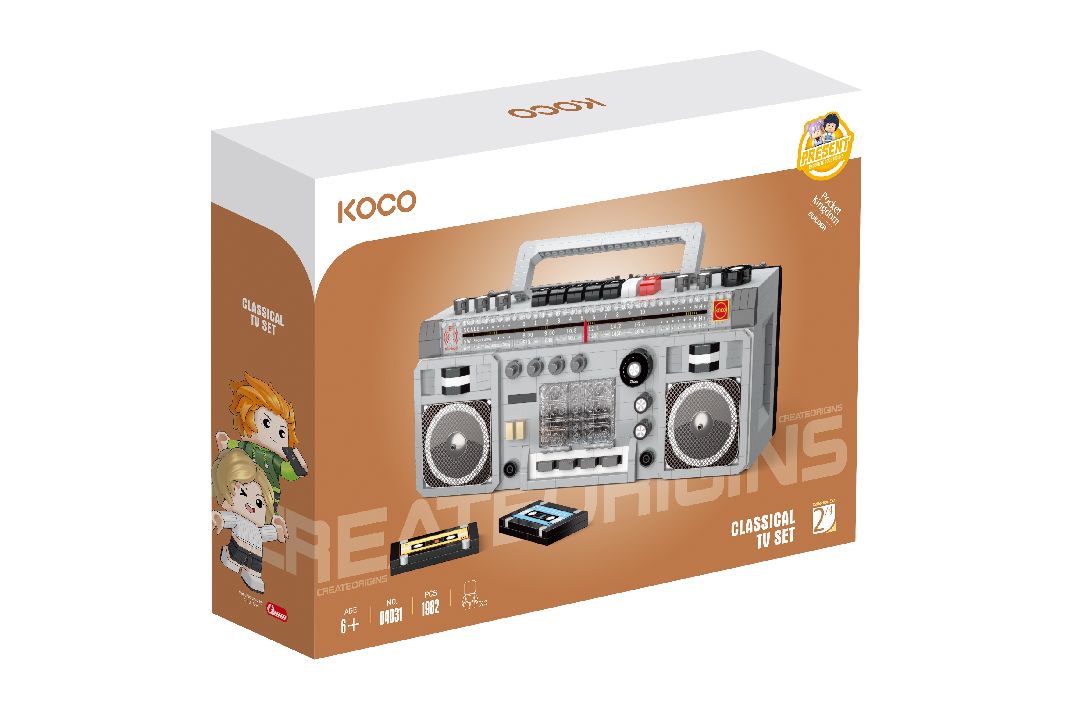 Old-fashioned radio Boombox Building Kit